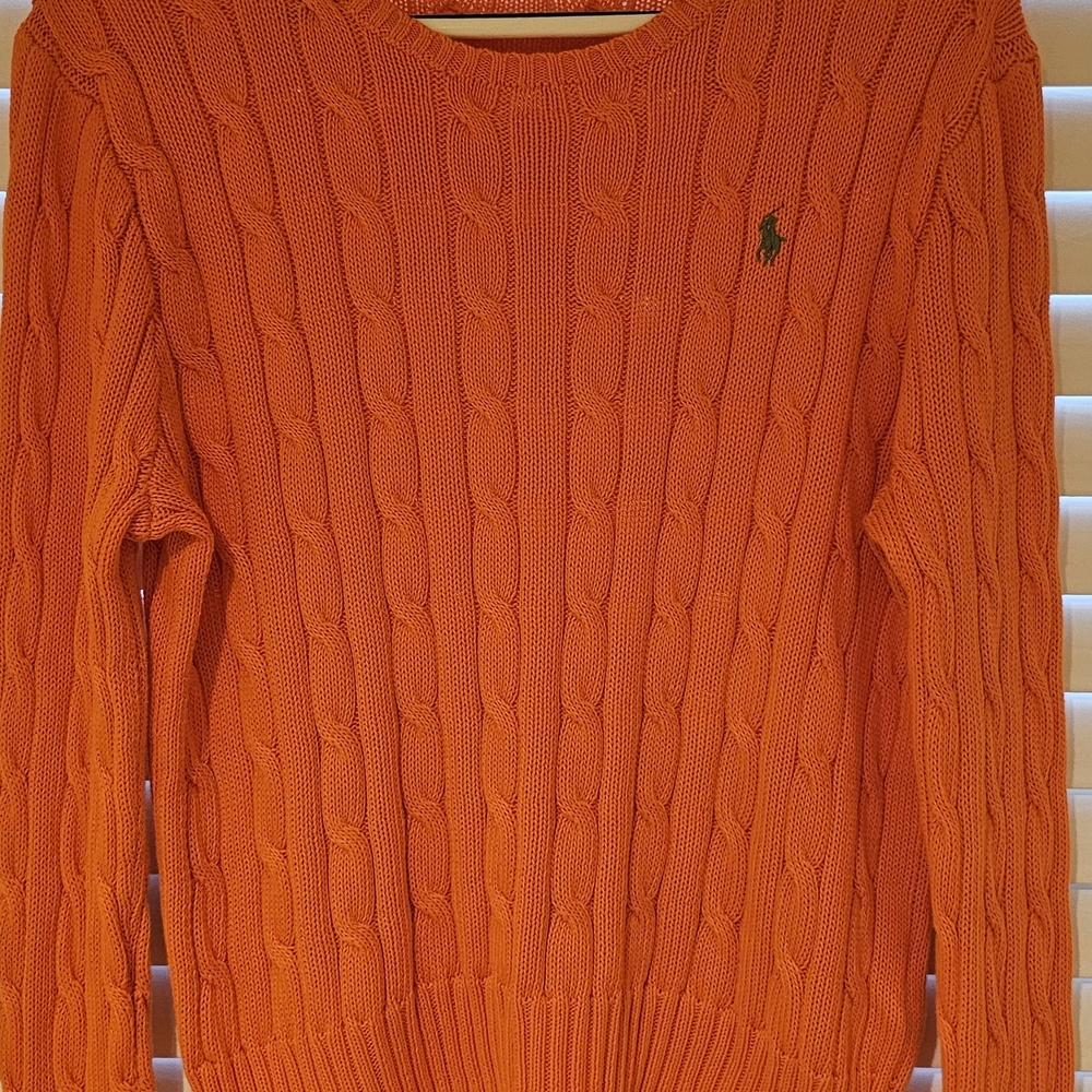 Ralph Lauren Cable-Knit Cotton Crewneck Sweater